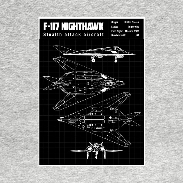 F-117 NIGHTHAWK by theanomalius_merch